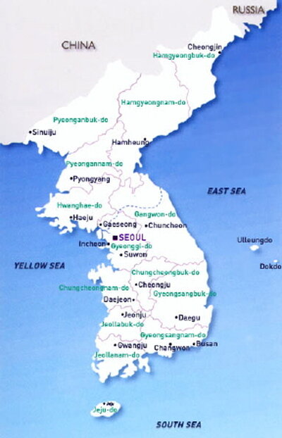 Map of the Korean Peninsula